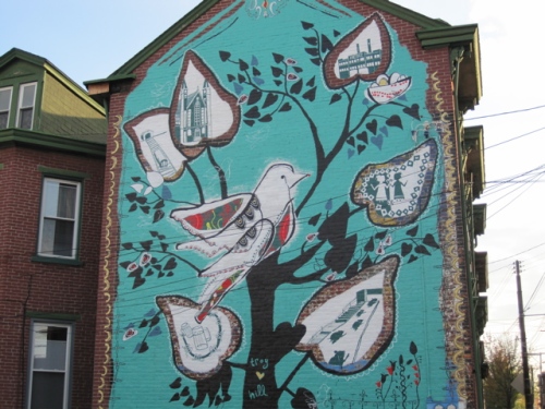 Troy Hill's Sprout Mural, by artist Carolyn Kelly